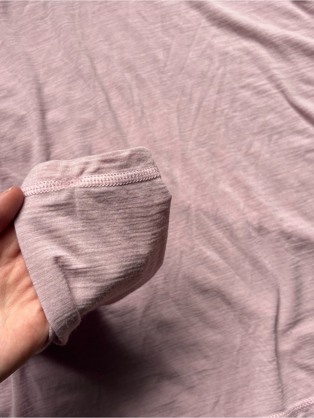 Woolly Merino Wool Semi-Sheer Long Sleeve Pink T-Shirt Base Layer Stretch Small - Picture 5 of 9